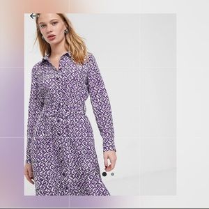 NWT - & OTHER STORIES - LILAC PRINTED SHIRT DRESS -US SZ 14